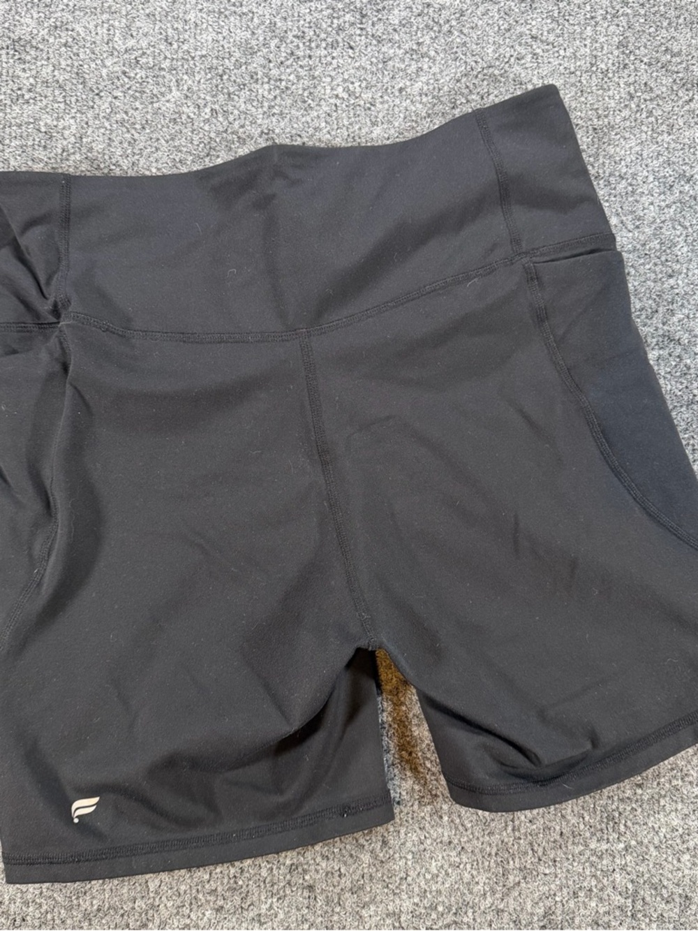 Fabletics High Waist Oasis Women’s Black Athletic Shorts - Stretch Performance M